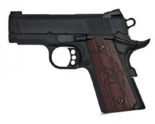 Colt Defender .45 ACP BLK/WD 3 7+1 Matte Black Cerakote