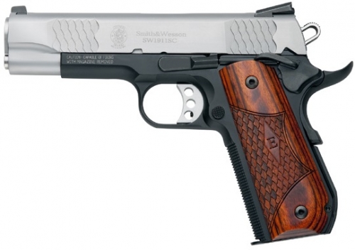 Smith & Wesson SW1911SC E-SERIES, ROUND BUTT, SCANDIUM FRAME 8+1 .45 ACP 4.25