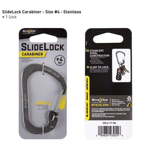 Carabiner Slidelock Steel #4 | Gray