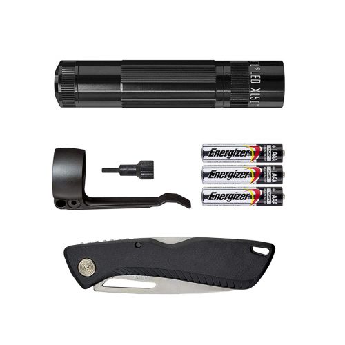 Maglite XL50 LED with Gerber Knife Combo, Black