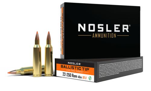 Nosler Varmint Ballistic Tip Rifle Ammunition 22-250 Rem. 40 gr. BTLF SP 20