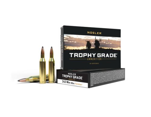 Nosler Trophy Grade Rifle Ammunition 243 Win. 100 gr. PT SP 20 rd.