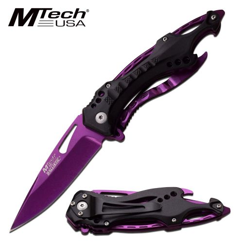 MTech Assisted 3.5 in Purple Blade Purple-Blk Aluminum Hndl