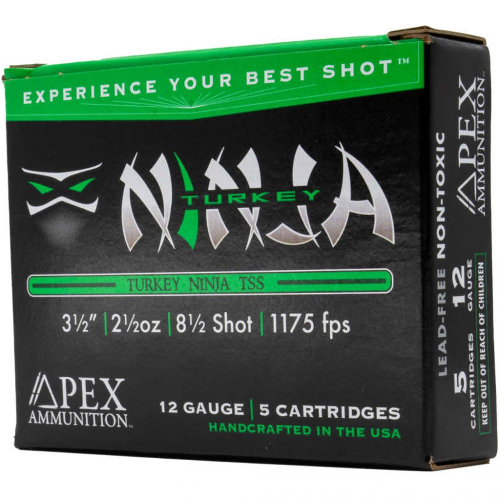 Apex Turkey Ninja TSS Ninja Shotgun Ammo 12 ga. 3.5 in. 2-12oz 8.5