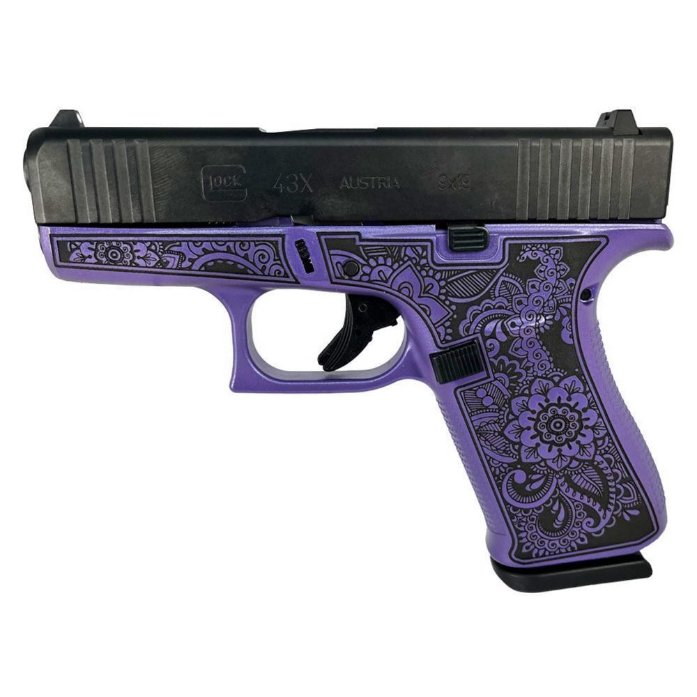 Glock 43x 9mm Mandala w Purple Pearl 10+1 3.41