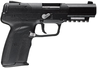 FN 3868929132 Five-seveN Standard 5.7mmX28mm 4.75 10+1 w/Rail Poly Grip Black