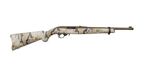 Ruger 10/22 Snake Skin Camo Stock Burnt Bronze Cerakote 18.5 Threaded Barrel