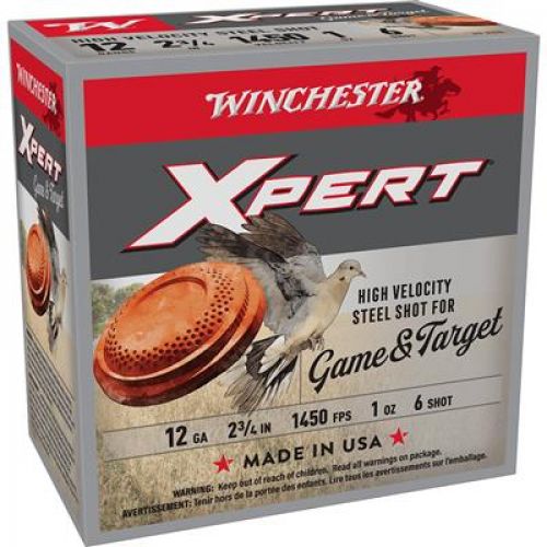 Winchester Xpert Hi-Veloctiy Steel Shotgun Ammo 12 Gauge, 2 3/4, 1 oz, #6 Shot, 25 Rounds