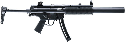 H&K Rimfire MP5 SD Rimfire SA 22 LR 16.2 10+1 Adj Telestock Stk Black