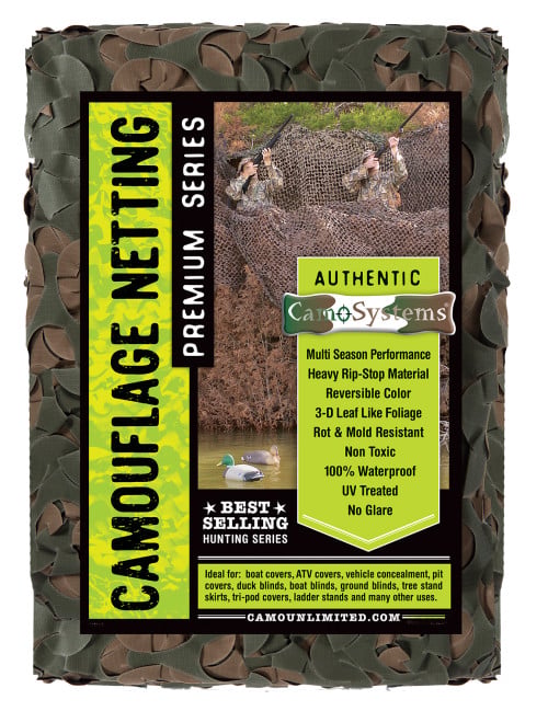 CamoSystems LW01B Premium Netting Ultra-Lite Green 3.10 H x 9.10 L Green/Brown