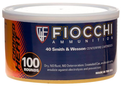 Fiocchi CANNED HEAT 40 Smith & Wesson FMJTC 170 GR 1020 fps