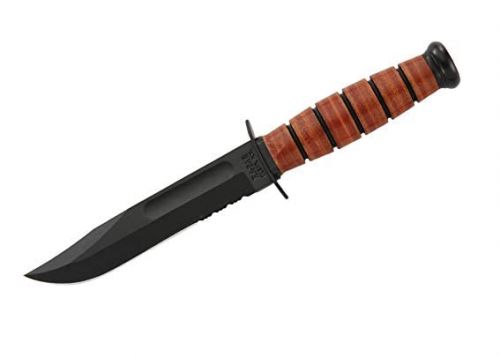 KABAR MARK 1 STRAIGHT LTHR HNDL