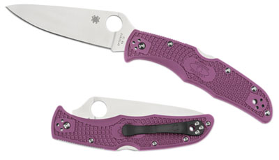 Spyderco C10 Endura Flat Ground Purple Plain