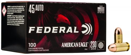 Federal American Eagle Full Metal Jacket 45 ACP Ammo 100 Round Box