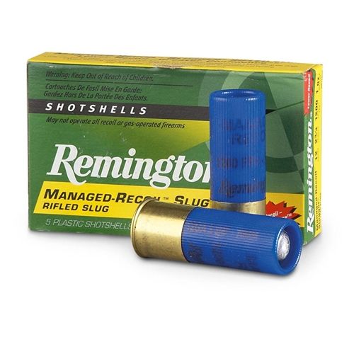 Remington Slugger Managed-Recoil 12 Gauge Ammo 2-3/4 1oz. Rifled Slug