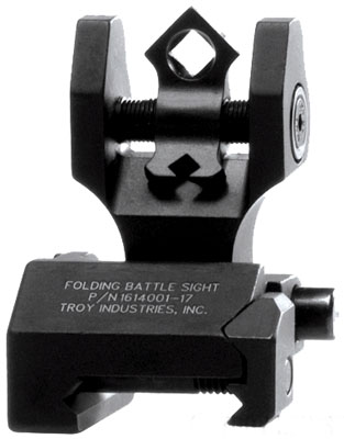 Troy Ind SSIDDOARFBT00 Dioptic BattleSight Rear Sight Folding Black for AR-Platform