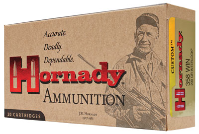 Hornady Custom 358 Winchester Soft Point 200 GR 20 Round box