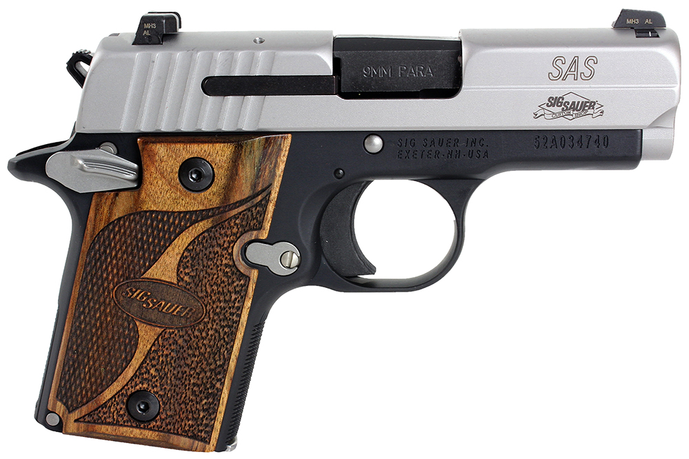 Sig Sauer 938-9-SAS-AMBI P938 SAS 7+1 9mm 3