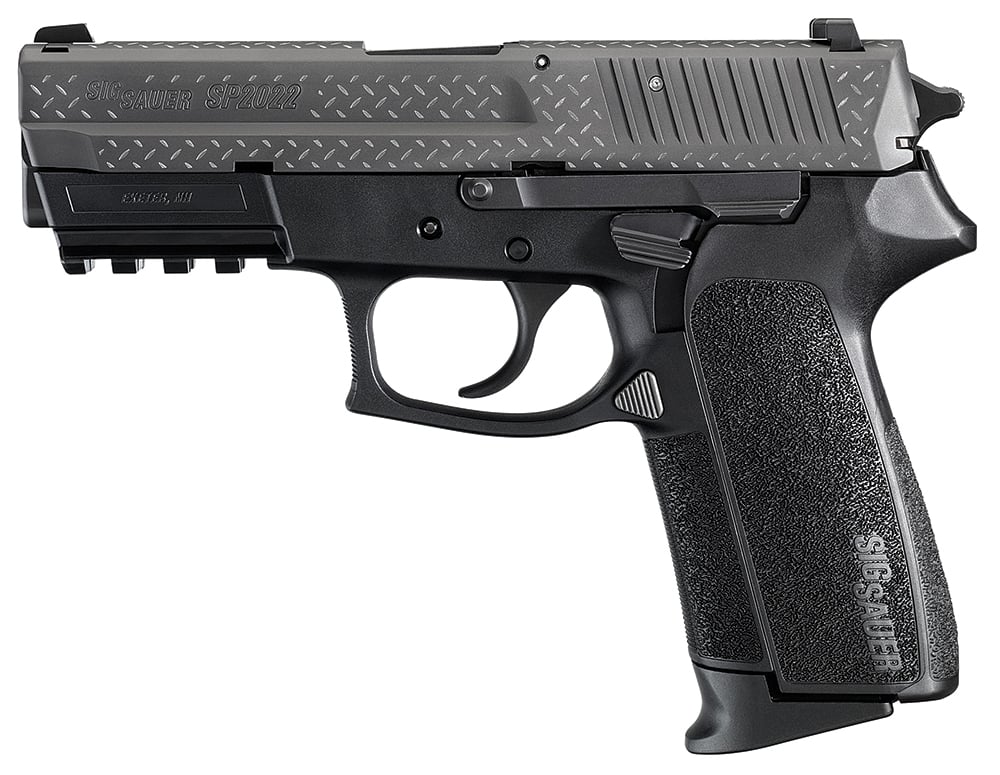 Sig Sauer E2022-9-BDP SP2022 Black Diamond Plate 15+1 9mm 3.9