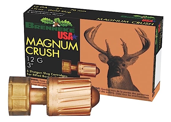 Brenneke Magnum Crush Slug 12 Gauge Ammo 5 Round Box