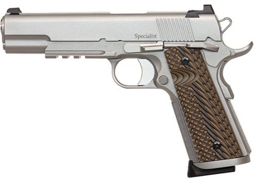 Dan Wesson 01993 Specialist 45 ACP Single/Double 5 8+1 Brown VZ Operator II G10 Grip Stainless Steel Slide