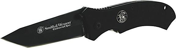 Smith & Wesson Knives CKG103B Extreme Ops Folder 400 Stainless Tanto Blade G-10