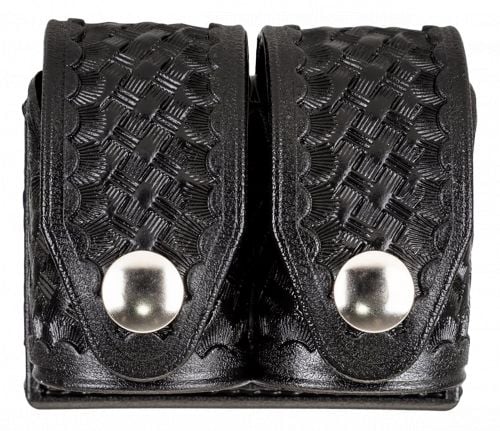 HKS Medium Black Basket Weave Speedloader Pouch
