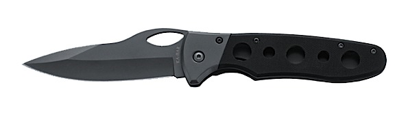 Ka-Bar Agama Folder 3.75 420 SS Spear Point Plain Blade Black G10