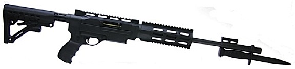 Archangel AA597R AR-15 Style Conversion Stock Black Synthetic 6 Position for Remington 597