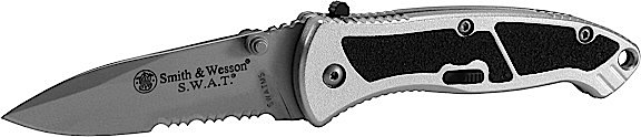 Smith & Wesson Knives SWATMS SWATM Folder Stainless Drop Point Blade Aluminum