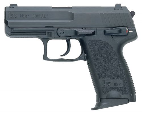 Heckler & Koch H&K USP Compact V7 LEM 40 S&W Caliber with 3.58 Barrel, 12+1 Capacity, Overall Black Finish, Serrated Trigger Gu