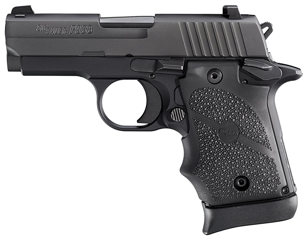 Sig Sauer 938-9-BRG-AMBI P938 Black Rubber Grip 7+1 9mm 3