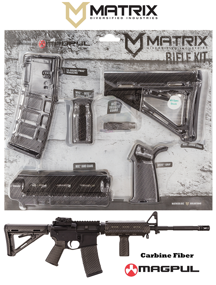 Mdi Magcom08cf Magpul Comspec Ar 15 Furniture Kit Carbon Fiber