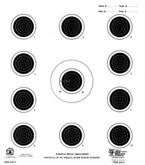 Hoppes 50 Feet 14x14 Bullseye Target 20 Pack