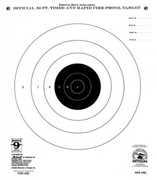 Hoppes 50 Feet 10x12 Time & Rapid Fire Target 20 Pack