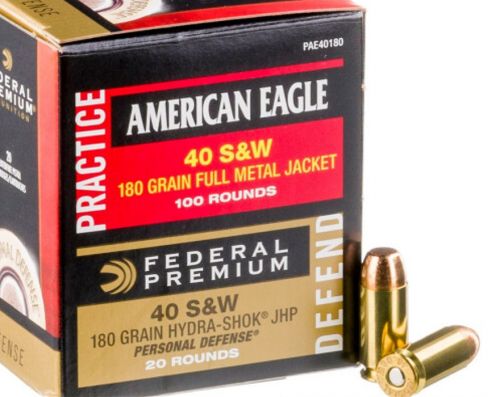 Federal Personal Defense 40 Smith & Wesson 180 GR Full Metal Jacke