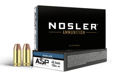 Nosler Match Grade Handgun Ammunition 45 ACP 230 gr. HG JHP 50 rd.