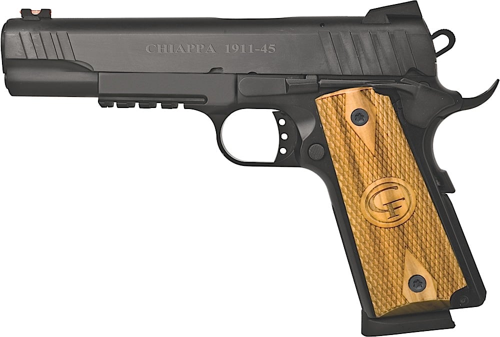 Chiappa 1911-45 Custom 45ACP 5 8+1 Checkered Wood Gr