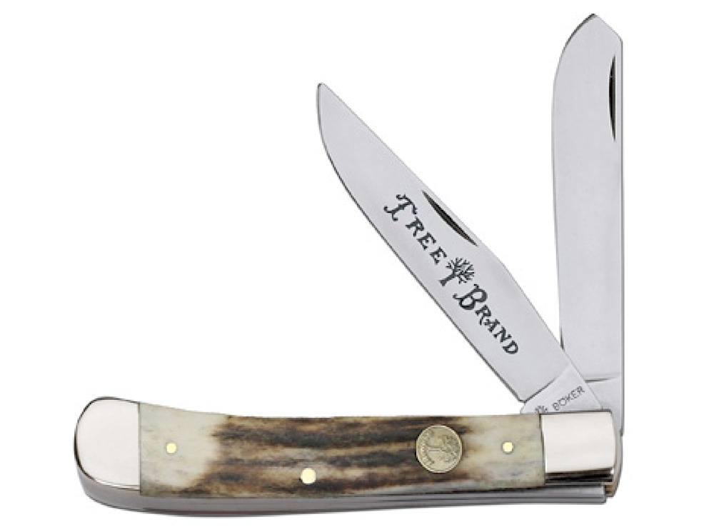 Bok Trapper Stag 4.25 Stainless Steel