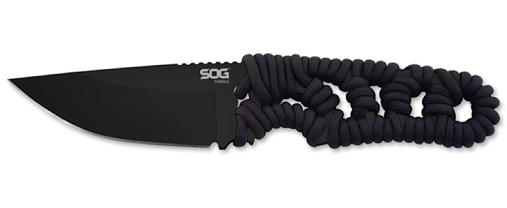 S.O.G Tangle Stainless Hardcase Black With Paracord Wr