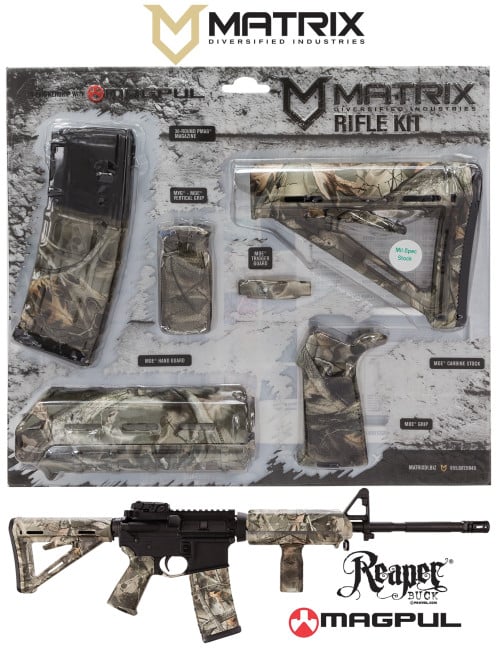 Matrix Diversified Ind MAGMIL06RB Magpul Carbine Accessory Kit AR-15 Proveil Reaper Buck Ambidextrous