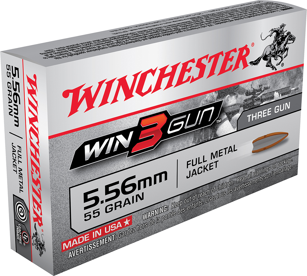 Winchester Ammo Win3Gun Rifle 5.56 NATO FMJ 55 GR 20B