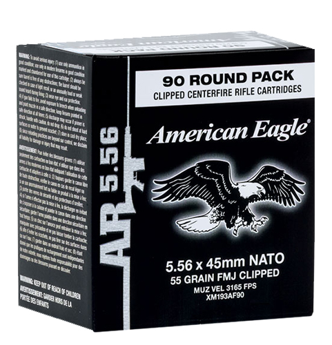 Federal XM855AF90 American Eagle 5.56 Nato Clipped FMJ 62 GR