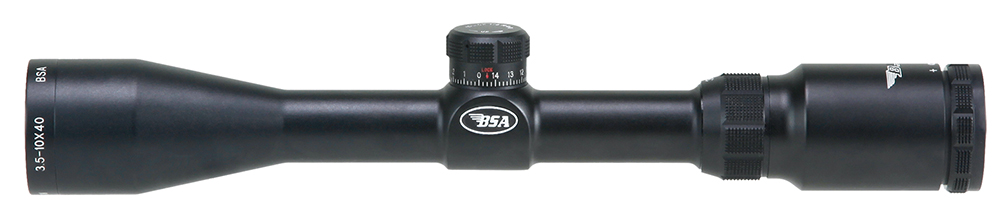 BSA Scope 3.5-10x40mmObj 27.2-9.6ft@100ydsFOV 1 Dia B