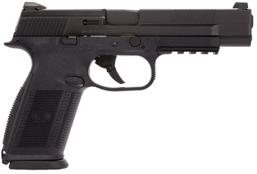 FN 66725 FNS9L Long Slide DAO 9mm 5 17+1 3 Mags Black Polymer Grips Black