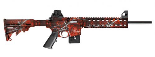 Smith & Wesson M&P15-22 Ban St Comp SA .22 LR  16.5 10+1 Fxd Stk Harvest Moon Orng/Blk