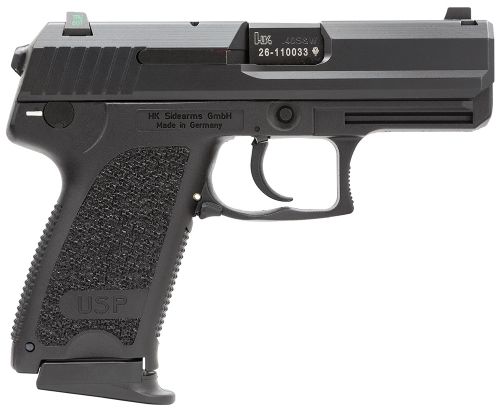 Heckler & Koch H&K USP Compact V7 LEM 40 S&W 3.58 12+1 (3) Black Blued Steel Slide Black Polymer Grip NMS