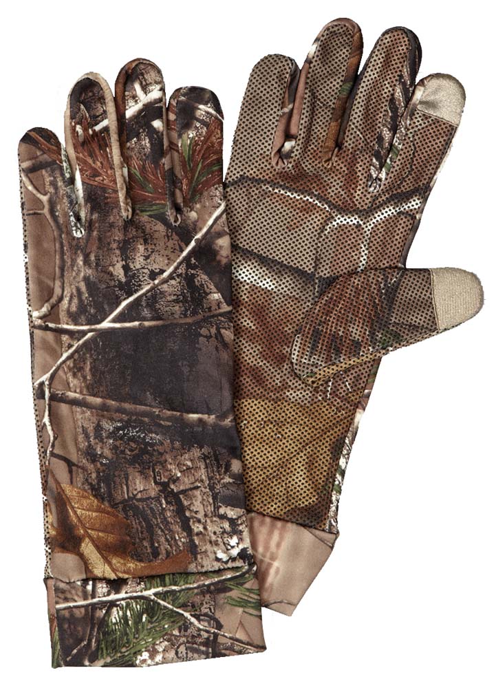 Hunters Specialties Spandex Unlined Gloves Tech Tip Realtree
