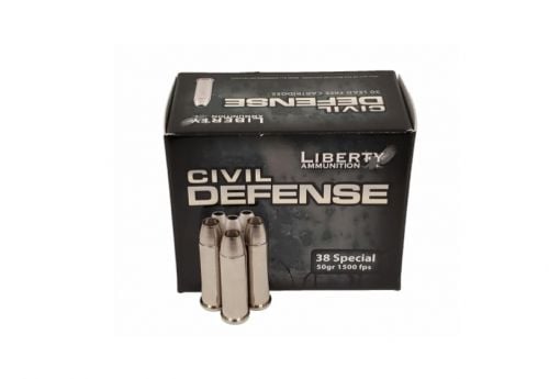 Liberty LA-CD-38-025 Civil Defense .38 Spc LF Fragmenting HP 50GR 20Bx