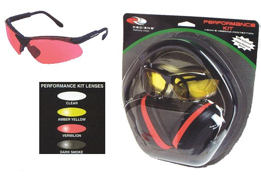 Radians Silencer Combo Earmuffs/Shooting Glasses Clear NRR 26dB